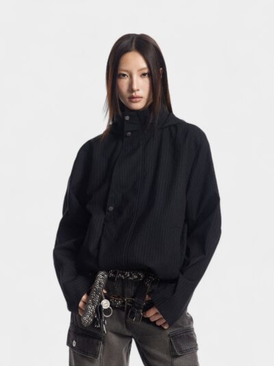 Women's Striped pattern Long sleeves Windbreaker