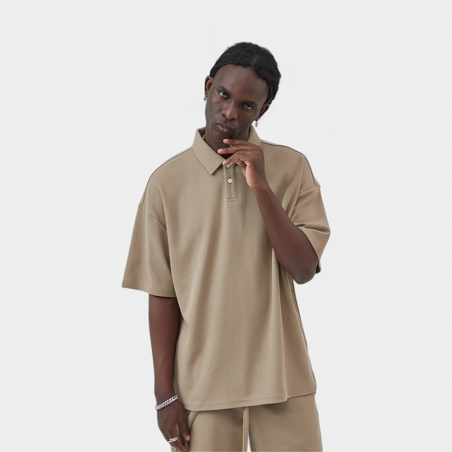 Unisex Oversized Short sleeves Polo Shirt - Image 6
