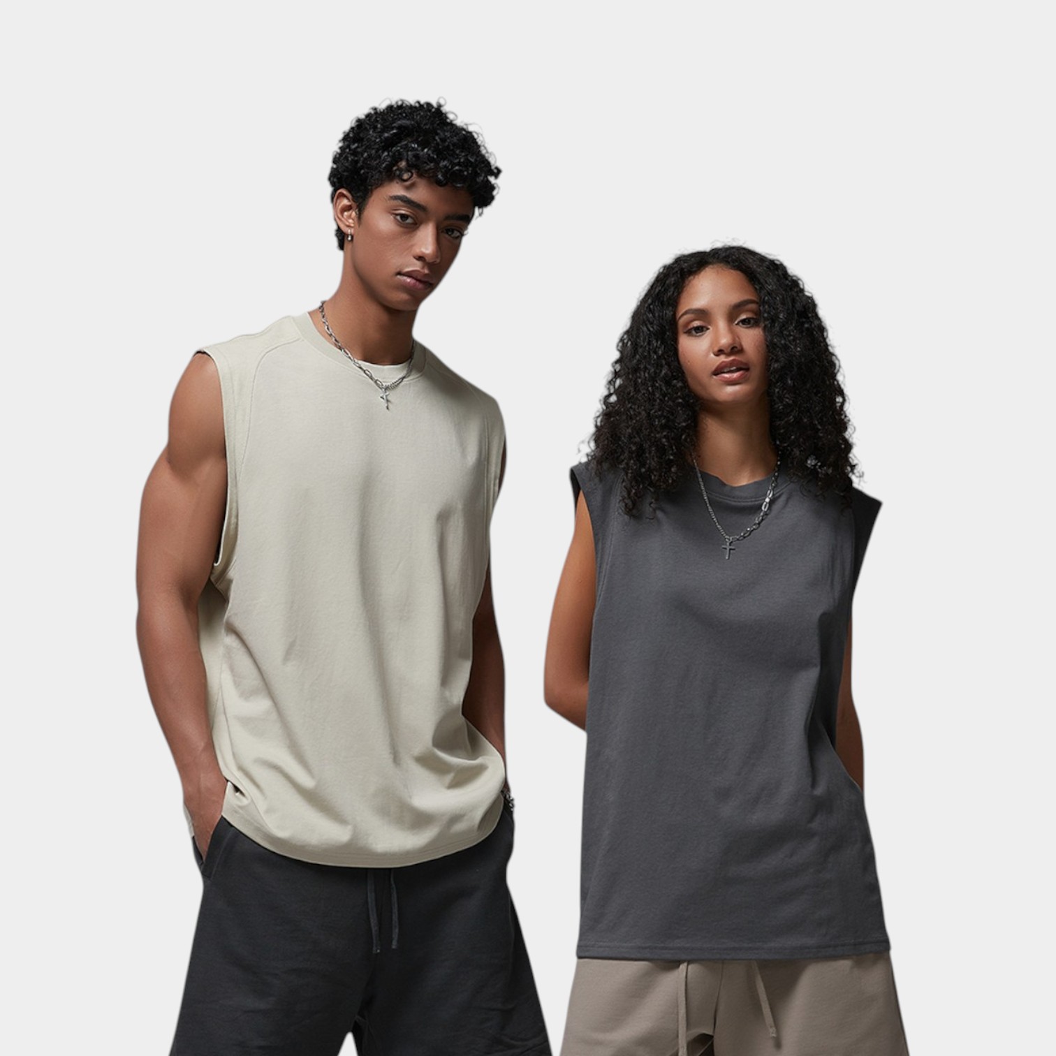 Unisex Relaxed Fit/Loose Fit Sleeveless Tank Top