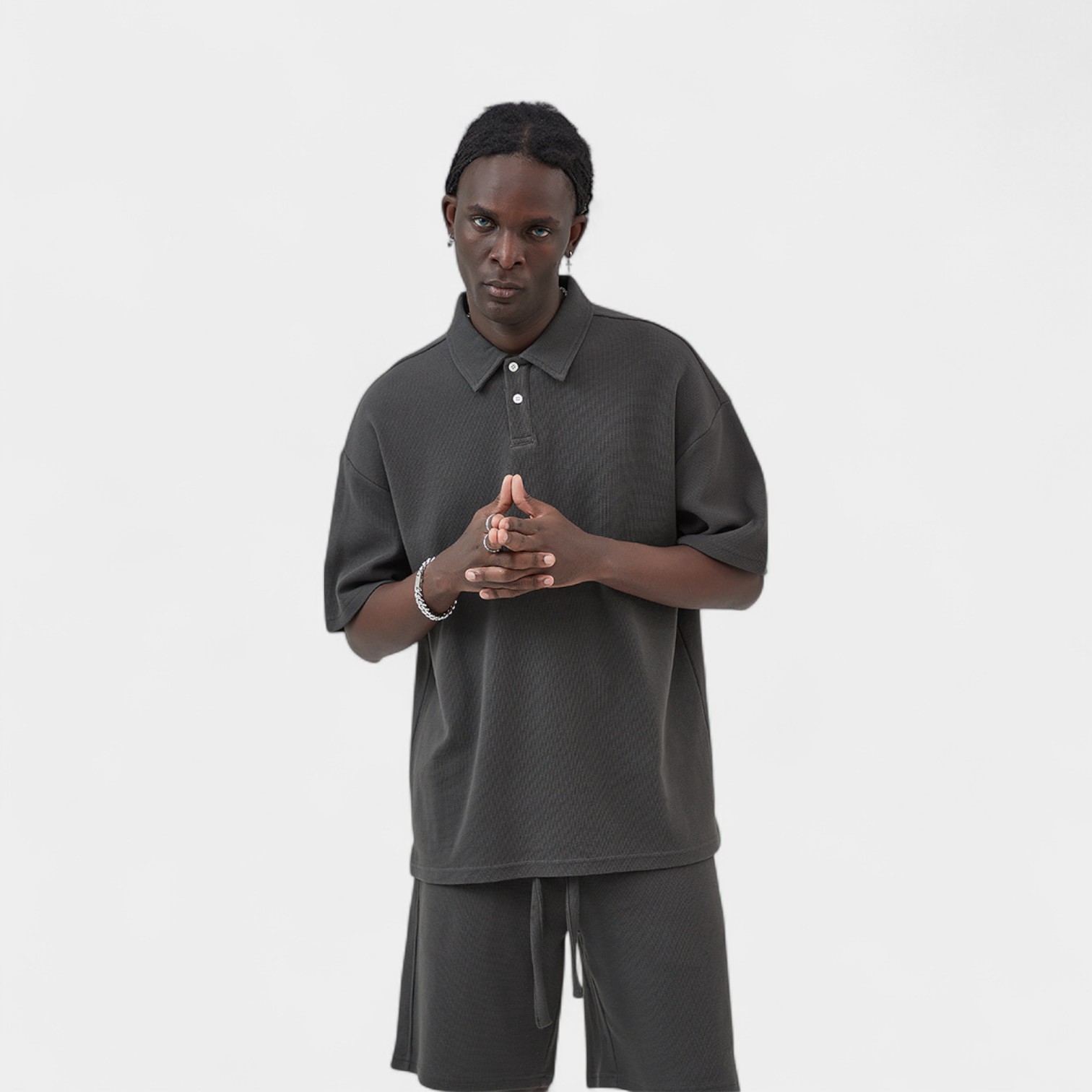 Unisex Oversized Short sleeves Polo Shirt - Image 2