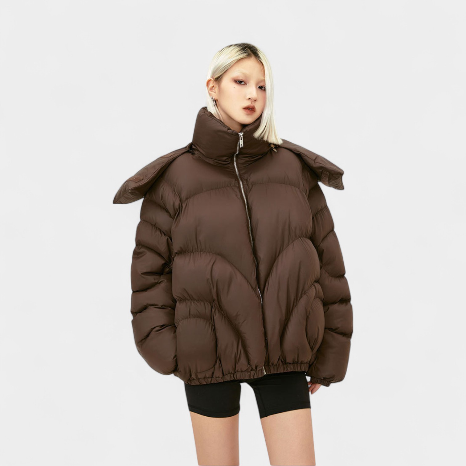 Women's Oversized Long sleeves Puffer Jacket - Image 5