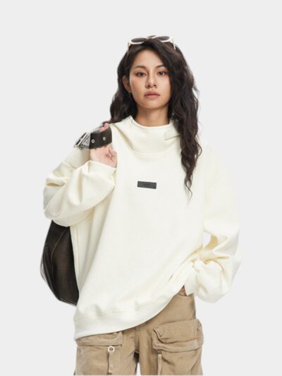 Simple American Style High Street Design Sense Loose Hooded Sweater for Men and Women Daily Casual oversize Couple Hoodie