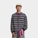 American Street Trend Striped Long-sleeved T-shirt Couple Loose Casual Crewneck Sweater National Trendy Pullover