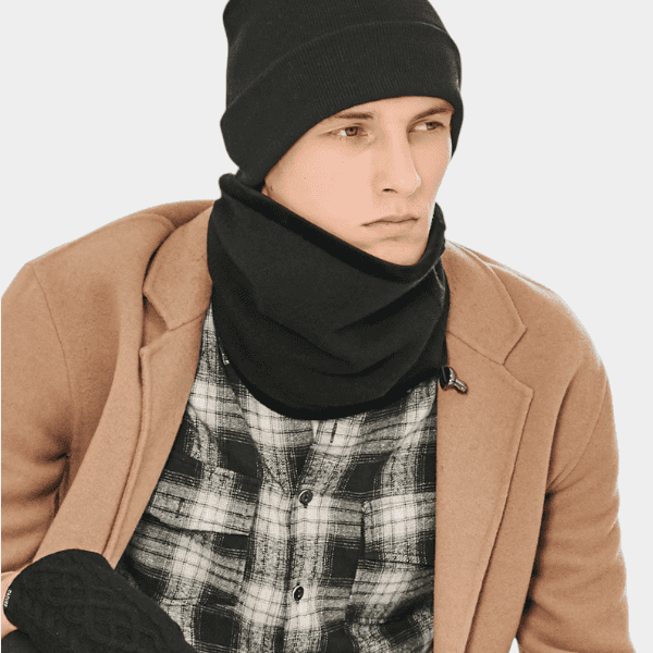 Scarf scarf spot wholesale wool Korean fashion brand men's winter new warm fashion thick plus velvet neck set