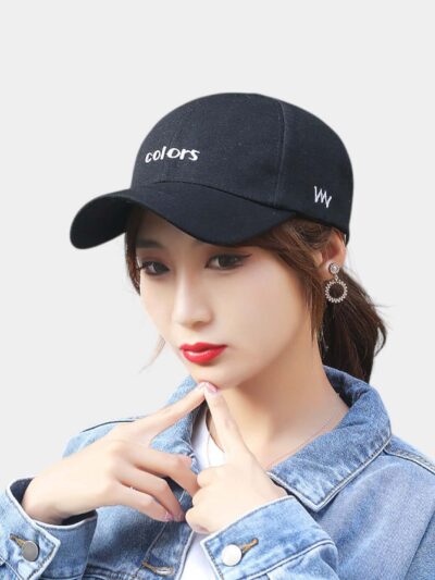 Hat Women's Spring and Autumn Four Seasons New Casual Embroidered Baseball Cap Men's and Women's Young Couple's All-match Trendy Sun Hat