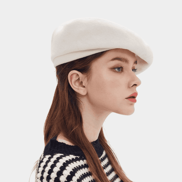 Beret women autumn and winter New embroidered bow Beret hat British vintage hat Beret spot wholesale