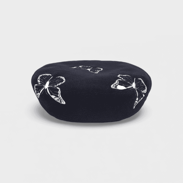 Beret women autumn and winter New embroidered bow Beret hat British vintage hat Beret spot wholesale