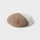 Hat Autumn and Winter Contrast Color Stitching Pure Wool Beret Japanese Style Retro Hat Women's Korean Style Fashion All-match Octagonal Hat