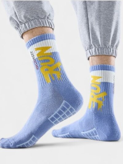 Socks for Men and Teenagers Autumn and Winter Pure Cotton fleece-lined Thickened Warm Towel Bottom Medium Tube Sports plus size Fashionable Socks for Students - copy