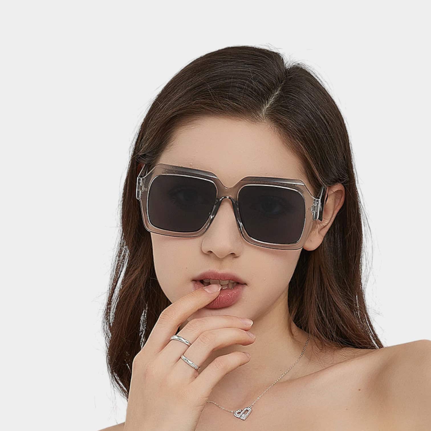 Personalized large frame European and American hot girl 5493 Korean style UV-proof niche sunglasses fashionable high-grade toad sunglasses
