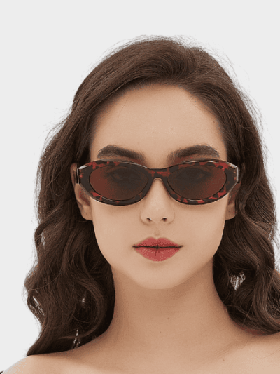 Personalized Oval hot girl 5652 European and American sun-proof UV-proof niche sunglasses fashionable high-grade toad sunglasses