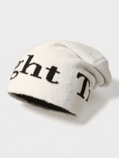 Vintage All-match Fashionable Cold Hat Women's Autumn and Winter Warm Knitted Hat Big Head Waving Fashion Pullover Hat Men's Distinctive Wool Hat