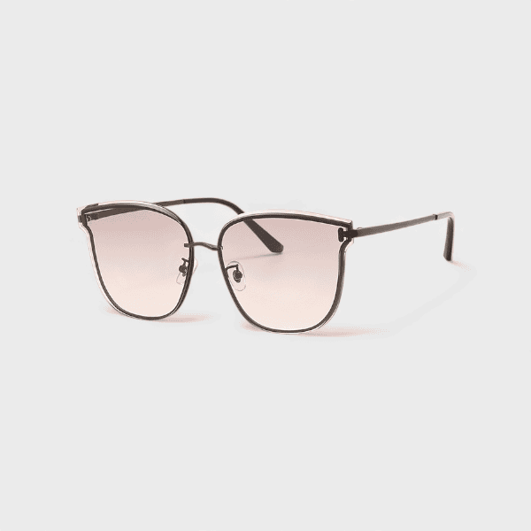 Personalized frameless artistic sunglasses fashionable metal HD nylon gradient sunglasses travel Street shooting glasses female 7243