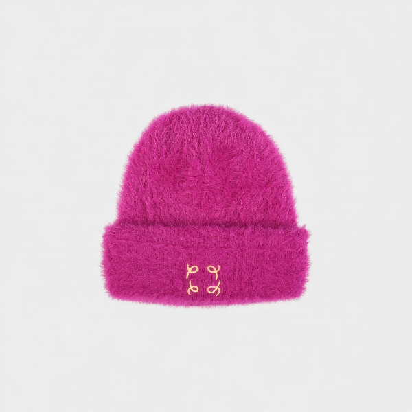 Autumn and Winter new jacquard mink-like quality knitted hat trendy embroidered Logo men's and women's wool hat spot warm hat