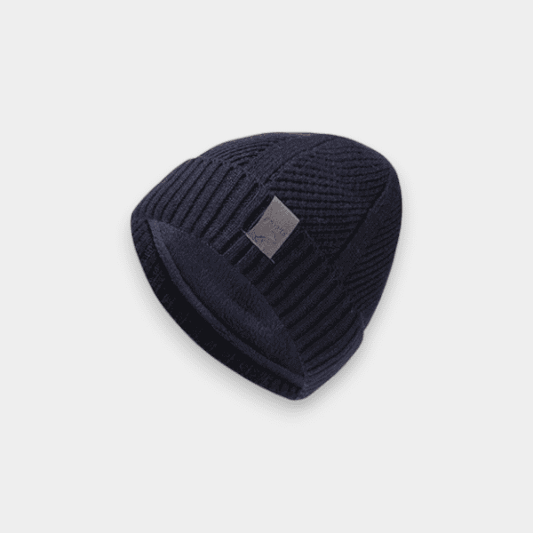 Winter hat 2023 new fleece-lined thickened men's knitted hat versatile casual high elastic ear protection warm hat fashion