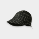 Hat Women's fleece-lined Winter Warm Hangable Mask Basin Hat Chanel Style Black Duck Tongue Fisherman Hat Trendy All-match Face Covering