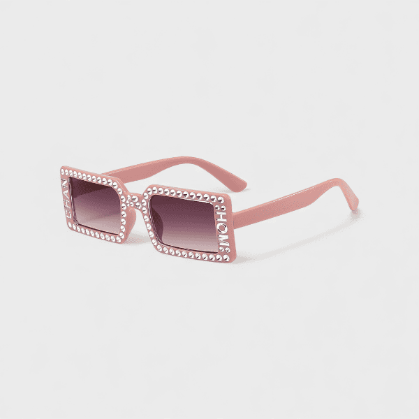 Exaggerated non-mainstream rectangular sunglasses women's fake diamond letters sunglasses sunglasses men's sunglasses