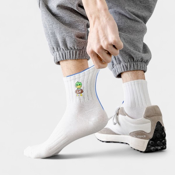 Boys socks summer thin cotton deodorant sweat-absorbent socks summer sports Xinjiang cotton tube white cute socks