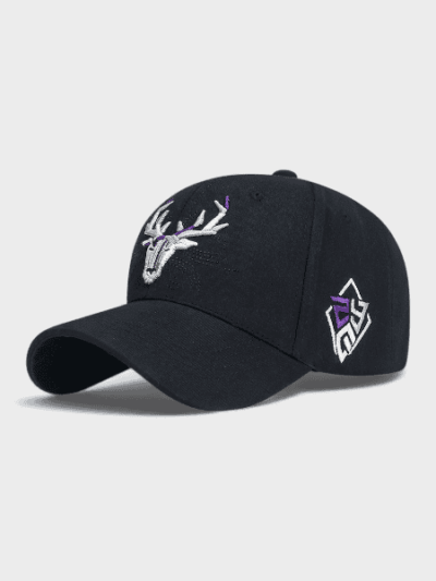 In stock high-end baseball cap men and women embroidered deer head sun-proof baseball sun hat spring and summer Four Seasons peaked cap live broadcast