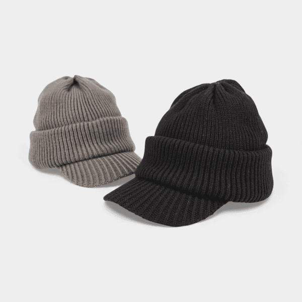 Autumn and Winter new cashmere knitted hat with brim outdoor sun protection windproof wool hat cross-border creative fashion warm hat