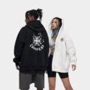 RFSD men's clothing | 2023 autumn and winter new fashion brand fleece-lined thickened printed hooded sweater heavy 380g coat for men