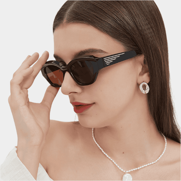 Wang Hedi Same Style Cat's Eye Sunglasses Women's Sunglasses ins2024 European and American Style Sunglasses