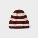 Vintage color matching striped knitted hat girls South Korea winter new fashion casual pullover wool hat net red hat