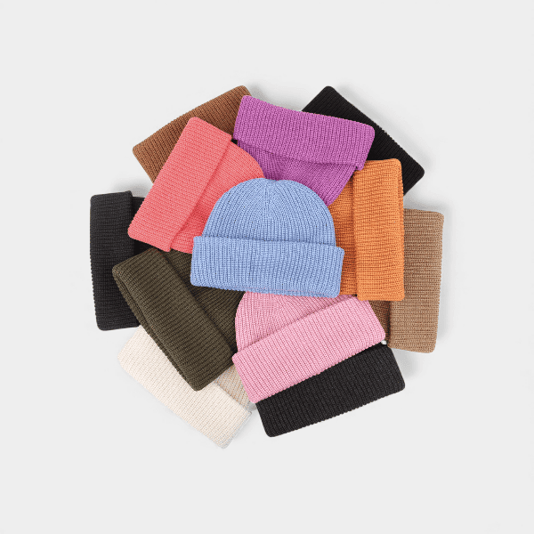 Autumn and winter outdoor warm thick knitted hat men's and women's simple fashion antibacterial cold hat outdoor thermal wool winter hat