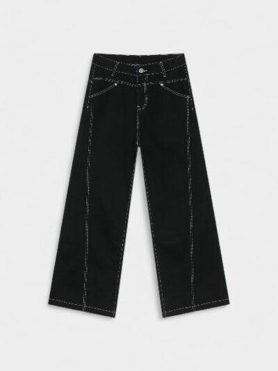 Nirben Denim | American High Street Top Line Deconstruction Design Wide Leg Jeans Men's Fashion Brand Loose Pants