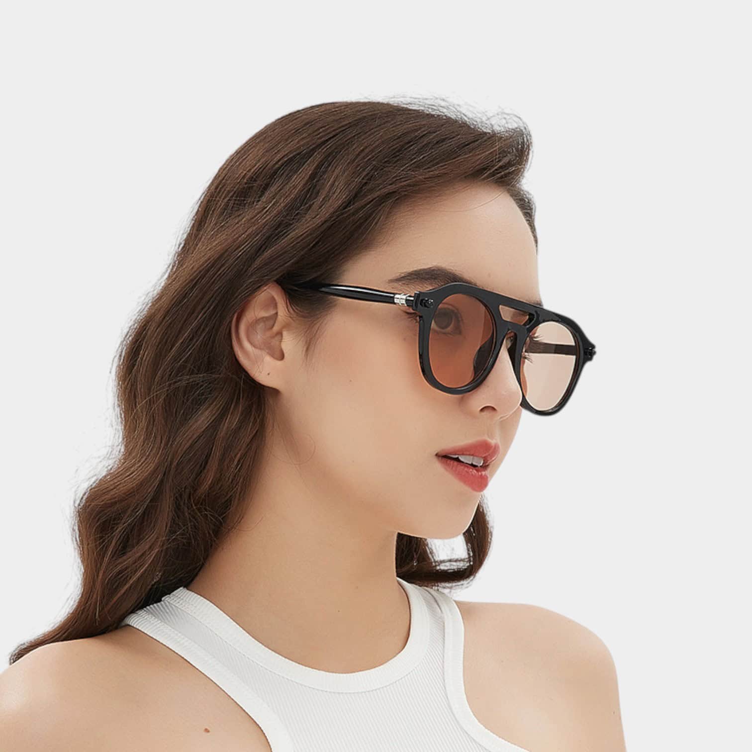 Big Frame toad fashion 5476 double beam UV-proof sunglasses personality hot girl exaggerated Korean style sweet cool sunglasses