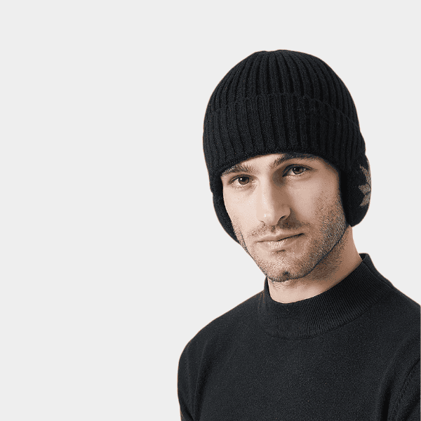 Winter New thickened snowflake ear protection knitted hat men's warm wool hat women's outdoor cycling cold-proof pullover hat