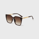 New Box Sunglasses Women's High Sense 2025 New UV-proof All-match Sunglasses Letter Mirror Leg Glasses