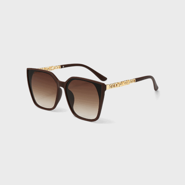 New Box Sunglasses Women's High Sense 2025 New UV-proof All-match Sunglasses Letter Mirror Leg Glasses