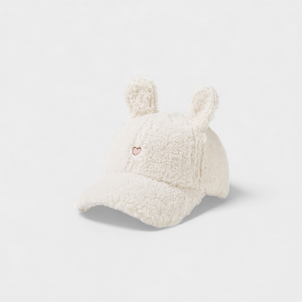 South Korea cartoon cute rabbit ears plush baseball hat cute girls autumn and winter warm lamb fur cap
