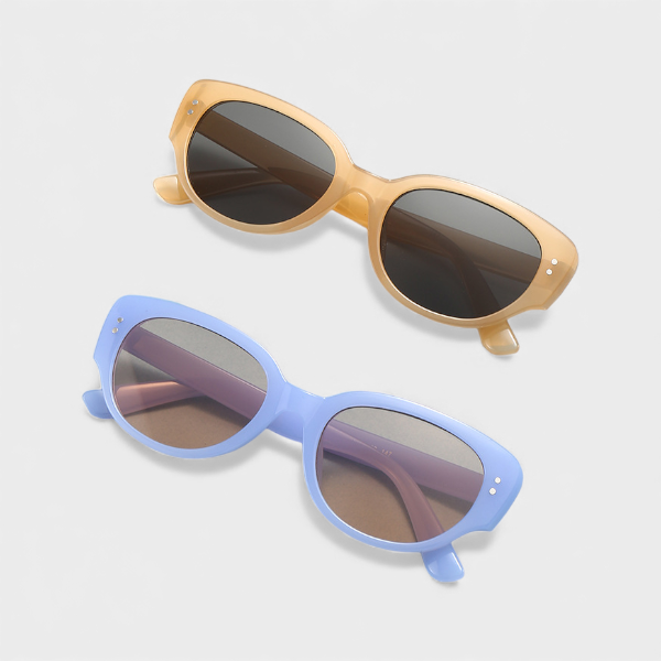 Retro Cat's Eye Cross-Border Rice Nail Sunglasses Anti-UV Sunglasses Women's Top Thick Lower Thin Frame Personalized Glasses for Men