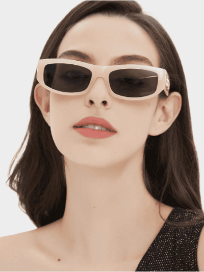 European and American avant-garde letter sunglasses polygonal small frame 2024 new modern sunglasses street shot tide