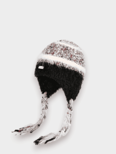 Autumn and Winter Hat Women's Cute and Cute Knitted Lei Feng Hat Warm Tassel Ear Protection Wool Japanese-style Korean-style Braid Hat