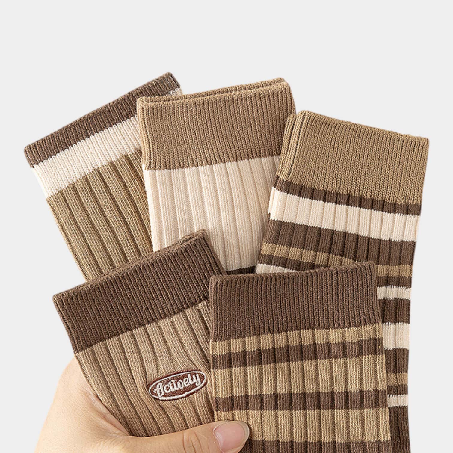 Maillard Socks Women's Spring and Autumn 100 Cotton 2024 New Explosions Mid-barrel Double Needle Double Boneless Stockings Women