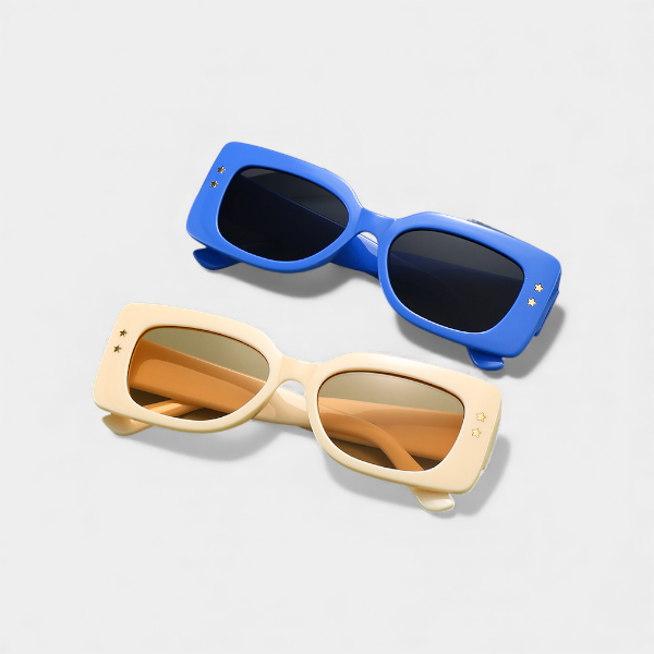 Star long square frame wide leg sunglasses wholesale men's UV protection sunglasses women's European and American sunglasses wholesale