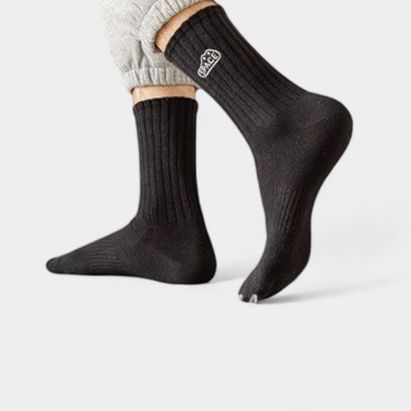 Socks Men's Autumn and Winter Solid Color Pure Cotton Odor Deodorant Sports Mid-length Socks plus size Xinjiang Cotton High Barrel Thick Stockings for Men - copy