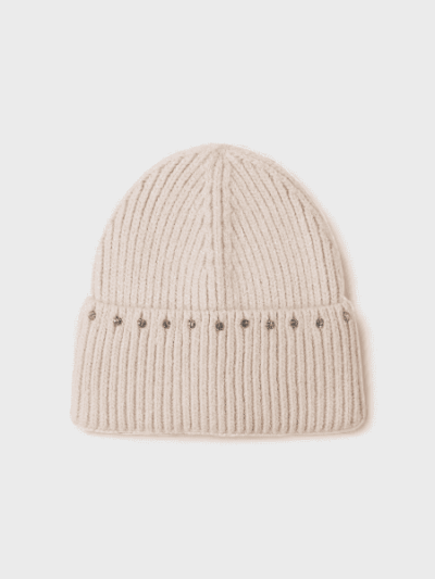 Chanel Style Angora Rabbit Fur Hat Pure Wind Female Big Head Suitable for Ear Protection Knitted Hat South Korea Winter Warm Hat