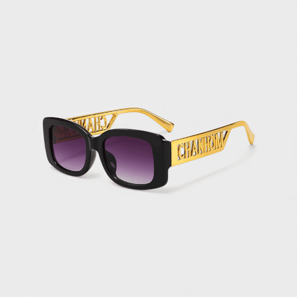 European and American Trend Wide Mirrors Hollow-out Letters All-match Internet-famous Simple Sunglasses Women's Retro Cross-border Sunglasses