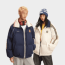 CATTEE National Fashion American Color Matching Striped Cotton-padded Coat Cotton-padded Coat for Men and Women Autumn and Winter Couple Thickened All-match Bread Coat