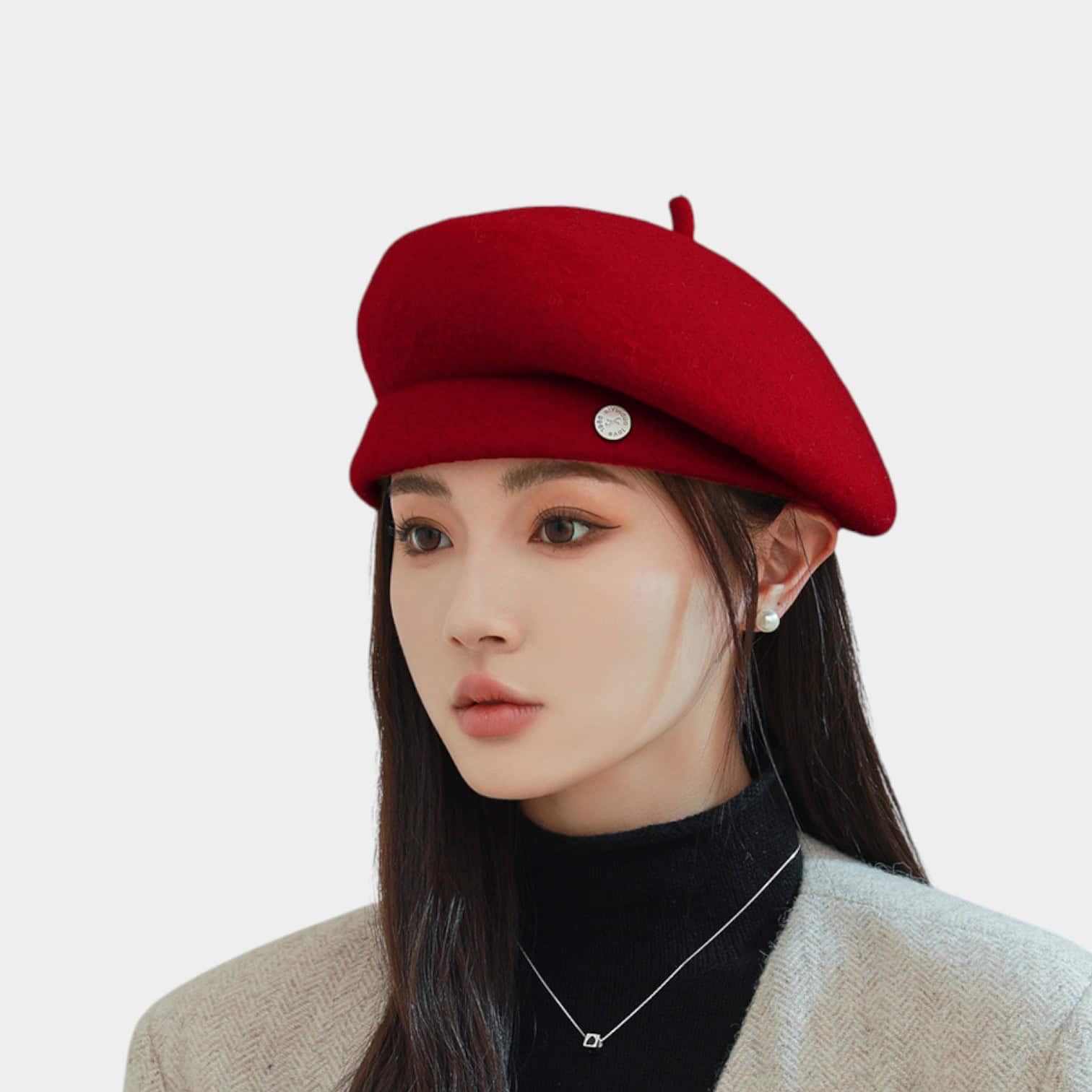 Light Luxury Wool Beret Children Korean Autumn and Winter New Style Face Shown Small Fashion Painter Hat British Retro Belle Hat