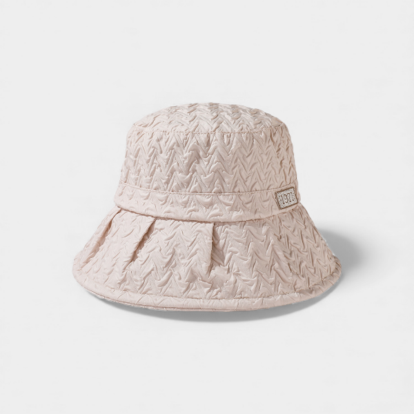 Seersucker fisherman hat spring and summer new Korean style pleated basin hat fashion trend niche sunshade hat women