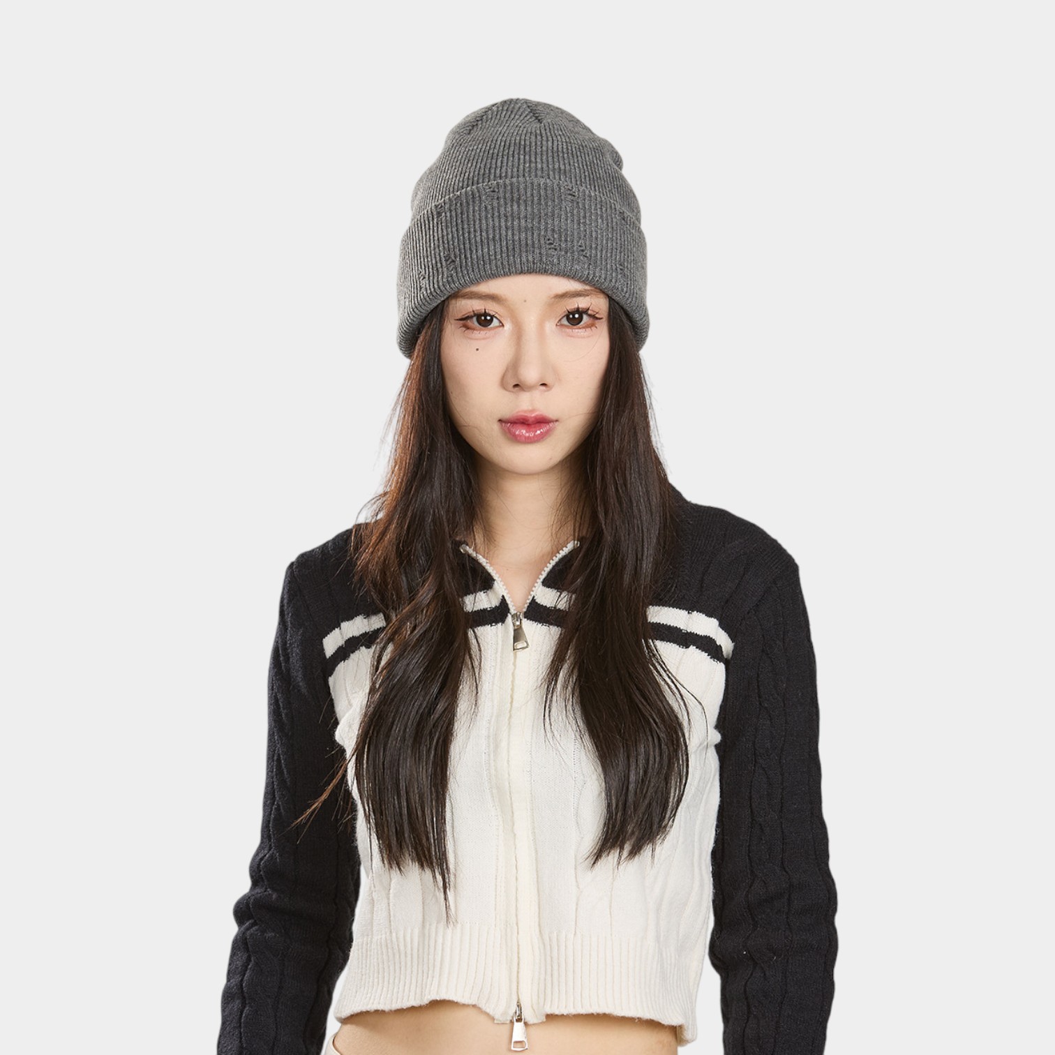 Autumn and Winter popular vintage ripped knitted hat embroidered LOGO warm flanging wool hat wholesale hip hop fashion cold hat