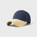 Retro style baseball cap fashionable contrast color hard top peaked cap Women's Outdoor sun-proof face-looking small hat men's casual hat