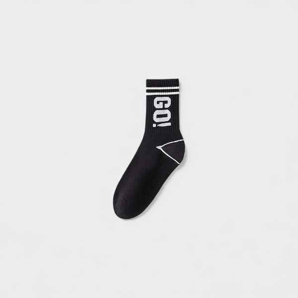 Teenager Socks Male Student 100% Cotton Odor-proof Autumn Trendy Letters Men Professional Running Sports Cotton Socks