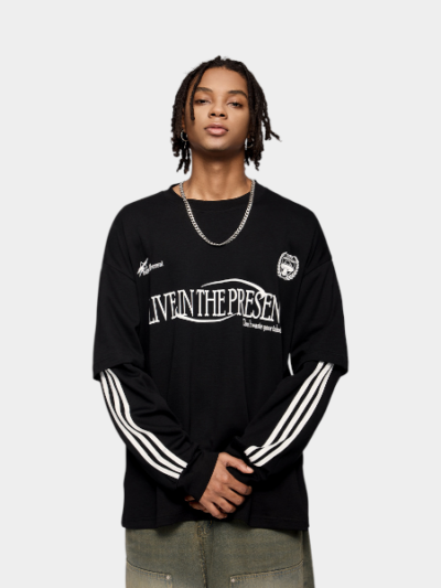 Unisex Text print Long sleeves T-Shirt