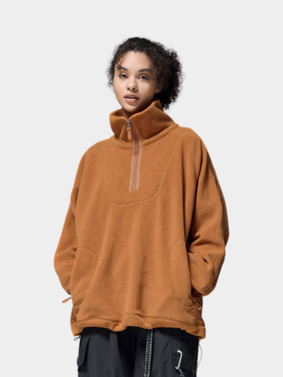 Unisex Oversized Long sleeves Fleece Pullover